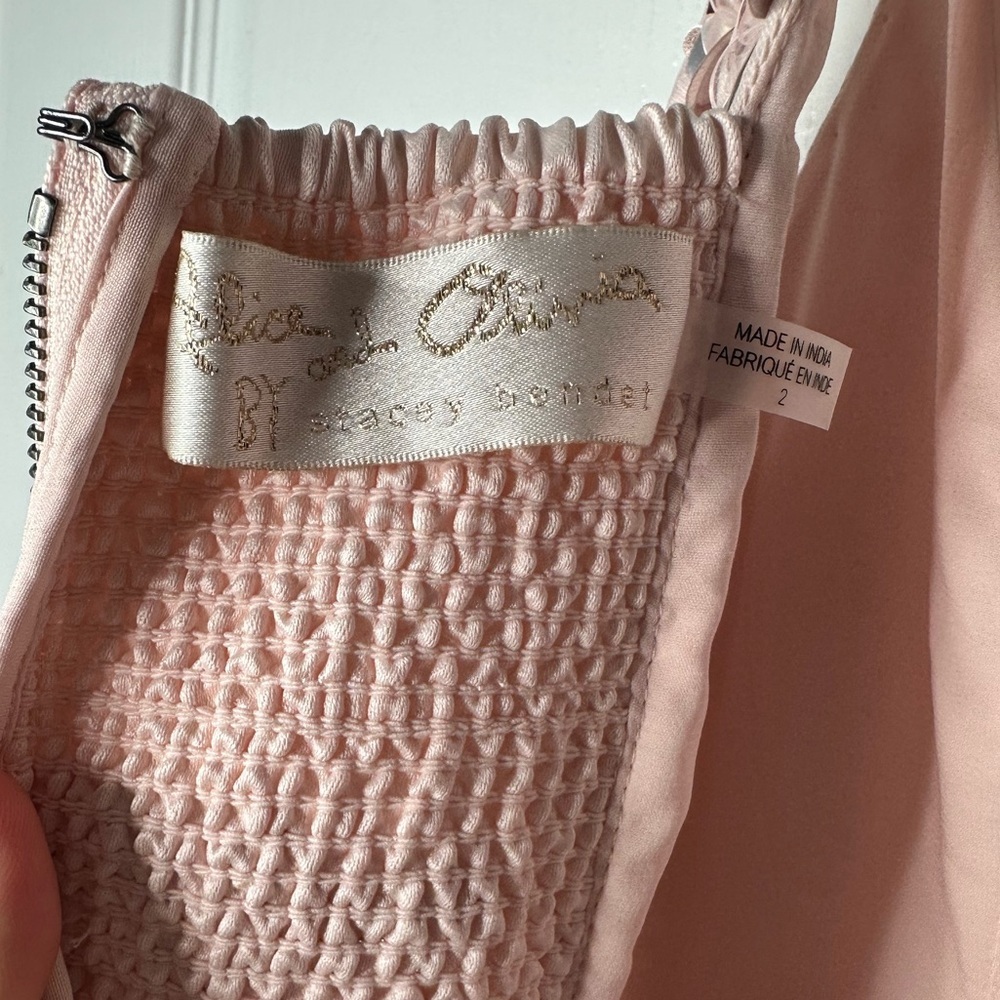 NWOT Alice + Olivia Lindsey Embellished Mini Gown Size 2 Blush Rose MSRP $995 - Picture 8 of 16